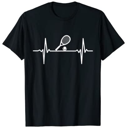 Tennis Herzschlag Lustige Kleidung Pulse Tennis T-Shirt