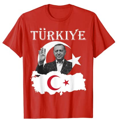 Recep Tayyip Erdogan Türkiye Rote Flagge Türkei Türkische T-Shirt