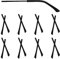 WLLHYF 8 Pairs Replacement Temple Tips for Eyeglasses Anti Slip Eye Glass Arm Covers Silicone End Tips Ear Cushions Tube Sleeve Soft Comfortable Spectacles Temple Sleeves for Thin Metal Glasses Legs