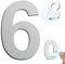 Ywonoby House Numbers, 6 Inch Door Numbers Large Self adhesive Stainless Steel Metal House Numbers Sticker for House Mailbox Address Street Apartment Hotel Courtyard - Silver(6/9)