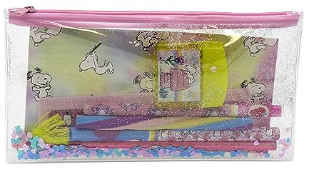 CYPBRANDS Unisex Kinder Snoopy Federmäppchen mit Zubehör für Schreibwaren Set, Mehrfarbig