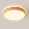 YYUTLUO LED Deckenleuchte Holz, oben 360° leuchtende runde natürliche Holzlampe | 3000K Warmweiß, 18W 1600lm | Wohnzimmer, Küche, Esszimmer, Flur, Zuhause, Büro, Kinderzimmer, Arbeitszimmer (Ø30 cm)