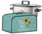 NETILGEN Slow Cooker Cover Multi-Cooker Crock Pot Cover with Accessories Pocket & Durable Handle Fits Most Oval Slow Cookers Dust Protection Machine Washable, You Are My Sunshine Blue