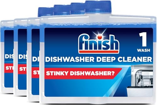 Finish Dishwasher Machine Cleaner | Lemon | Pack of 4, 250ml Each |Deep Cleans and Helps to prolong life of your dishwasher