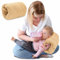 Stillkissen Musselin klein Breastfeeding und Nursing Pillow für unterwegs 20 cm - Stillmuff Armkissen und Lagerungskissen Baby Arm Still Kissen Oeko-Tex Beige