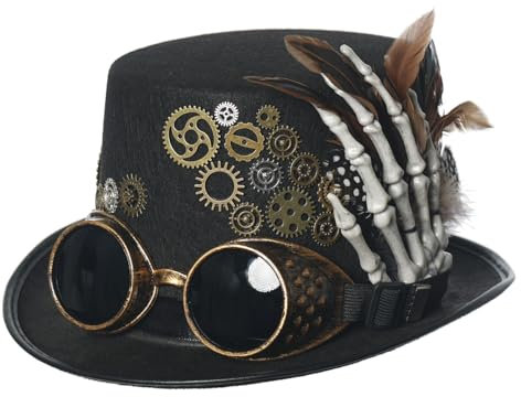 BLESSUME Steampunk Hut Unisex Gothic Kopfbedeckungen for Halloween Karneval