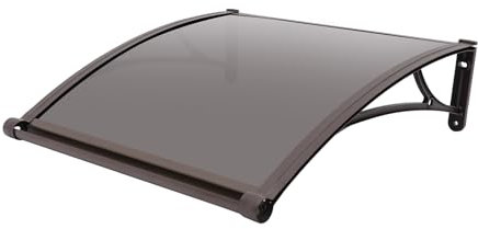 Haustür, Aluminium-Fenster Markise, Kaffeefarbenes Konsolen-Vordach, Tragfähigkeit 187,39 lbs., mit Aufhängelöchern für Kleidung, kann an massiven Betonwänden, Ziegelwänden, Holzwänden montiert werden