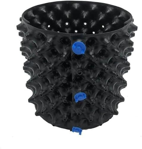 POSH AIR Macetero transpirable con paredes perfiladas | Promueve el crecimiento saludable de las raíces, ideal para casa y jardín, color: negro o blanco (negro, 7 L)