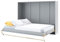 Friderik Concept PRO 4 CP-04 Wandklappbett Horizontal Schrankbett, 140x200 cm (Grau)