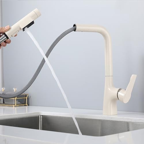 Rubinetto da Cucina Miscelatore Cucina Lavello 3 Vie con Doccetta Estraibile Avena 3 in 1 con Beccuccio Girevole