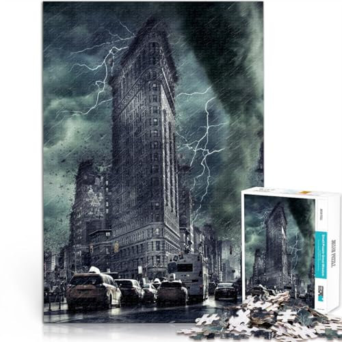 Jigsaw Puzzle for Adults 1000 Pieces Horror Apocalypse New York Help the brain exercise addictive toys to cultivate patience 26x38cm A Work of Art for Age 14 Years Up
