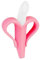 Bananen Beissring für Baby zum Zahnen - Zahnbürste zum Zähneputzen - Spielzeug für Babys 2 in 1 Erfindung (rosa)