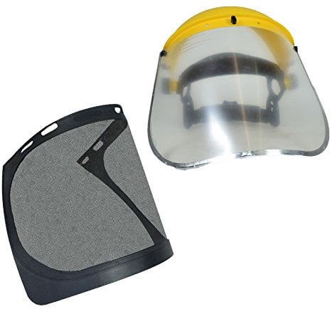 AB Tools Safety Helmet Hat Forestry Gardening Chainsaw Protection Mesh & Clear Visor