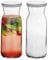 Argon Tableware 2x 700ml Glass Water Jug - 'Brocca' Range - Juice Carafe Decanter with Silicone Lid for Water, Wine, Iced Tea