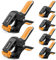 TOLESA 178&100 mm Morsetti a molla per la lavorazione del legno 6PC Morsetti per legno di grandi dimensioni con forza di serraggio di 30 libbre Ganascia ruotabile pinza in plastica rinforzata in nylon