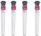 H-ENY Doob Tube 115Mm Pre-Roll Squeeze Pop Top Container King Size 4.52 Coni Viola (4 Confezione),Bianca