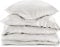 herzbach home Premium Mako-Satin Bettwäsche Set aus 100% Baumwolle (155 x 220 cm + 80 x 80 cm, Hellgrau)