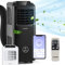 Klarstein Condizionatore Portatile, 4in1: Climatizzatore Portatile Casa, Aria Condizionata Portatile, Condizionatore Casa Aria Calda e Fredda, BTU 9000/2,6kW, Classe A, Night Mode, Smart App, Nero