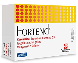 Fortend® Integratore Alimentare per il Benessere di Tendini e Legamenti - a base di Curcumina MicroActive®, Epigallocatechin gallato e Bromelina con Coenzima Q10, Manganese e Selenio - 20 compresse
