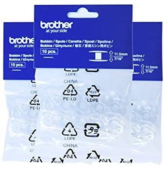 ZickZackNaehmaschine 30PCS Brother Spulen für Stickmaschine und Nähmaschine Innovis, CS10, CX70PE, J17S und viele mehr (20.4x11.5mm) | Nähmaschine Zubehör