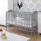 Kids Collective Babybett Gitterbett 60x120 cm höhenverstellbar | herausnehmbare Sprossen Stäbe grau Made in Europe