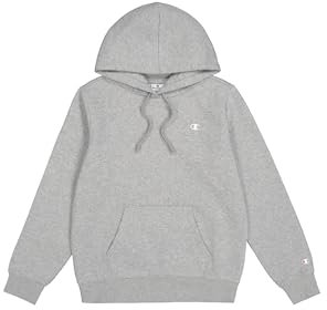 Champion Legacy Legacy Basics W - Light Powerblend Fleece Felpa con Cappuccio, Grigio Melange Chiaro, Donna FW23