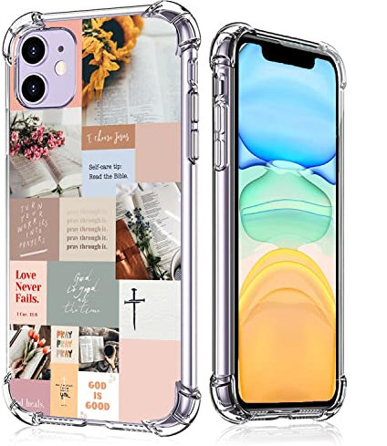 Bibelversen Handyhülle für iPhone 11, Indie Jesus Christliche Postive Zitate Hülle für Mann und Frauen, einzigartige, trendige coole TPU-Bumper Hülle für iPhone 11