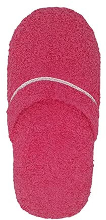 INGROSSO MERCERIE LCF Ciabatte Donna Spugna 100% Cotone, antisudore, lavabili, leggere, traspiranti, produzione artigianale italiana, misura 36/39. (Fuxia)