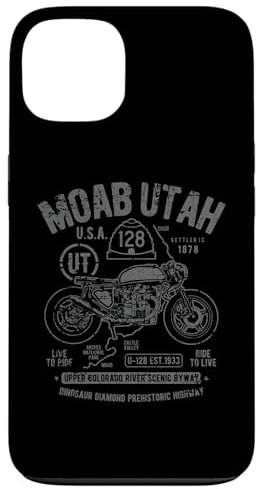Custodia per iPhone 13 Moab Utah Route U-128 Colorado River Retro Design Moto