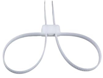 Fascette per cavi, fascette nere, fascette per cavi, 20 fascette con doppia fibbia, 11,8 x 700 mm, fascette in nylon resistente, fascette per manette (bianco)