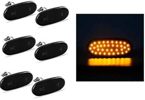 Passend für Mercedes Spinter W906 6x LED Seitenmarkierungsleuchten Schwarz 06-18 Positionsleuchten Begrenzungsleuchten Eintragungsfrei