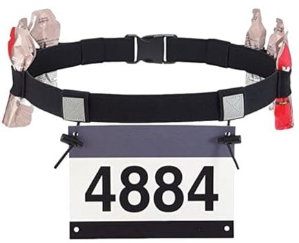Brustgurt für Laufsport, reflektierende Triiathlon-Renngurte für den Rennsport, verstellbar, verschleißfest, 6 Gel-Felgen, Schwarz , riferimento alla descrizione, Siehe Beschreibung