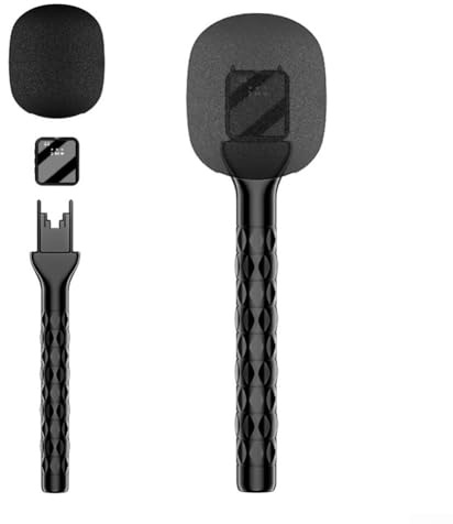 Lightweight Handheld Mic Stand for Rode Microphones, Adjustable Height, and Noise Minimizing Filter Integrated