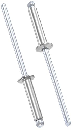 TOP-VIGOR 304 Stainless Steel Blind Rivets 3.2mm x 16mm, Pop Rivets for Metal, Steel Rivets with Pull Mandrel, Blind Rivets Set for Use with Rivet Gun, 50 Pack