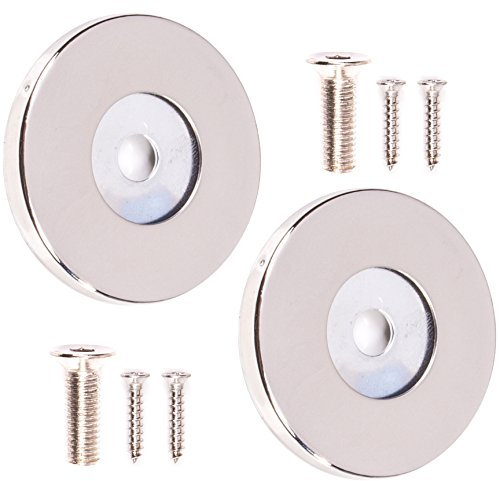 Pair of Stainless Steel 19mm Rose Door Handle Covers | Ideal for Repairing Damaged Back Plates