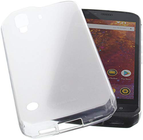 foto-kontor Hülle kompatibel mit CAT S61 Tasche Gummi TPU Schutz Handytasche transparent weiß