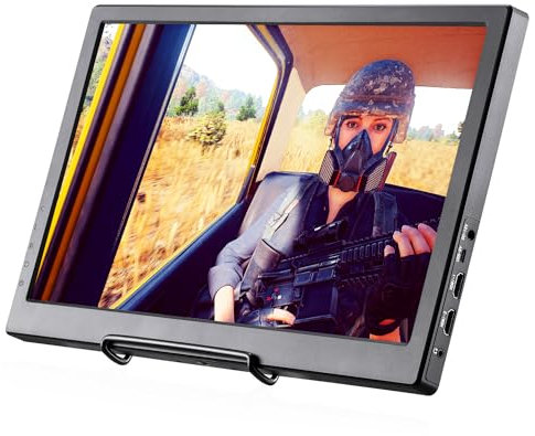 KALESMART 15.6 Inch HDR PC Monitor with Double HDMI 1920x1080 IPS Display Portable Gaming Monitor Thin with Audio Output, USB Powered for PS4 Raspberry Pi WiiU Xbox 360 Raspberry Pi Windouw 7 8 10