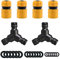 YAAVAAW 6 Pack Garden Hose Connector - Contains 4 Pack Hose End Connector & 2 Pack Y Male Hose Connector Splitter, Fitting for 1/2 inch (15mm) Hosepipe End Quick Connector & Shunt