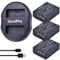 DuraPro 3Pcs 1260mAh NP-W126 NP W126 Battery + Dual USB Charger for Fujifilm NP W126 NP W126S Fuji FinePix HS30EXR X-A1 X-A2 X-E1 X-E2 X-E2S X-H1 X-M1 X-Pro1 X-Pro2