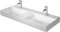 Duravit DuraSquare Double lavabo, Meuble Double lavabo 120x47cm, sans Trou de Robinet, sans trop-Plein, avec Banquette à Trou de Robinet, Coloris: Blanc avec Wondergliss - 23531200701