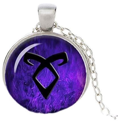 New City of Bones Glas-Halskette Engelische Rune Anhänger Halsketten Engel Sterbliche Instrumente Schmuck