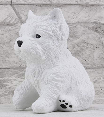 STEINFIGUREN SPICKER Steinfigur Hund 211/5, Gartenfigur Steinguss Tierfigur Weiß