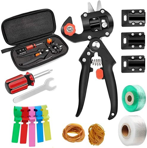 Garten Pfropfen Werkzeuge, Garten Beschneiden Werkzeuge Pfropfen Bänder Gummi und Tag Karte, anlage Zweig Reben Obst Baum Schneiden Werkzeug Kits Schere, Garten Werkzeuge Set