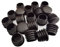 nanaxagly Bouchon en Plastique Rond, 20 pièces Bouchon d'extrémité de Tube Noir Bouchon de Chaise Glisse Rond Bouchon d'extrémité de Meubles Chaise/Jambe Tuyau Couvercle Insert (25mm)