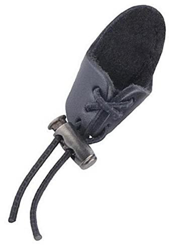 Froiny 1 Stück Bogenschießen Finger Tuch Kuh Leder Langbogen Recurve Bogen Schießen Daumenring Schutzausrüstung Für Outdoor-jagdzubehör, Schwarz