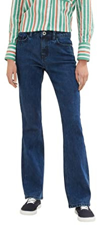 TOM TAILOR Damen 1035527 Kate Narrow Bootcut Jeans, 10113 - Clean Mid Stone Blue Denim, 34W / 32L