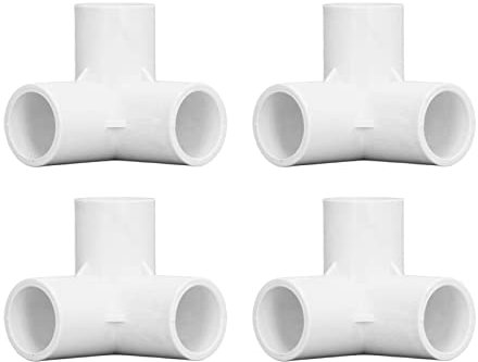 Raccordi Per Tubi A 3 Vie Raccordi Per Tubi A 3 Vie Pvc 10 Pezzi Raccordi Per Tubi A 3 Vie Raccordi Per Tubi In Pvc Plastica Ad Angolo Retto Connettore Ad Angolo A T 20Mm Diametro (Bianco)