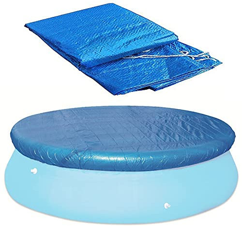 BREALA 6/8/10/12/15ft Swimming Pool Cover for Round Inflatable Pool, Easy to Set Summer Waves Swimming Pool Covers, Above Ground Pool Cover (Size : 15ft (457cm/180in))