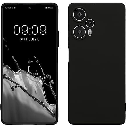 kwmobile Custodia Compatibile con Xiaomi Poco F5 5G Cover - Back Case per Smartphone in Silicone TPU - Protezione Gommata - nero