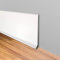 MENAYODA Rodapié blando de PVC, 10 cm de ancho, autoadhesivo, tira decorativa flexible con pliegues en forma de S para cubrir huecos de esquina (6 m, blanco)